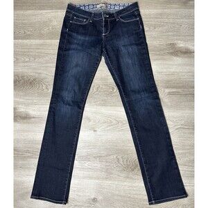 Paige Jeans Women's 29 Blue Heights Low Rise Skinny Leg Dark Rinse Wash